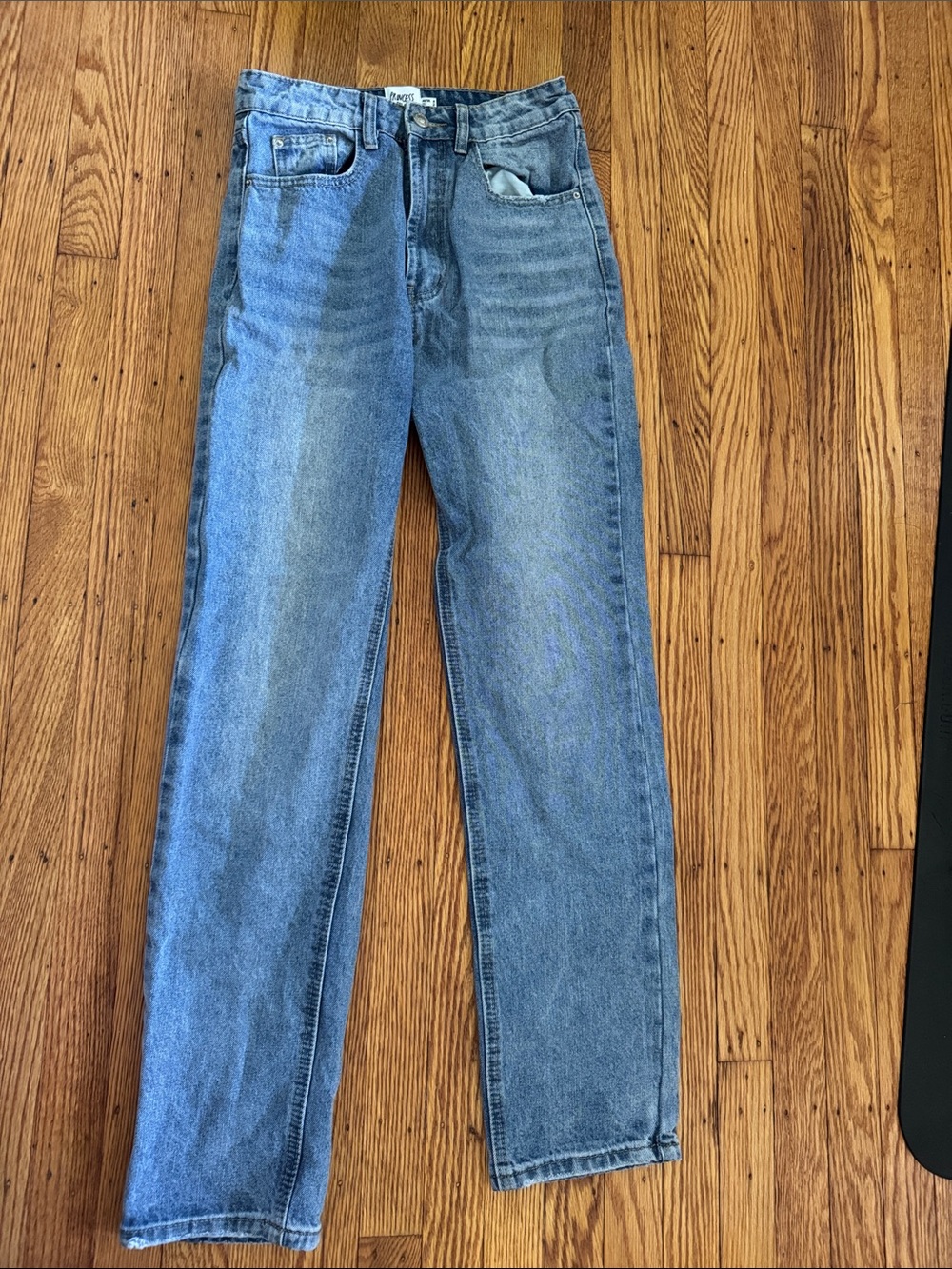 Princess Polly Light Blue Straight Jeans